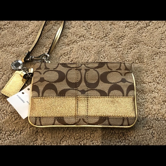 Coach signature wristlet